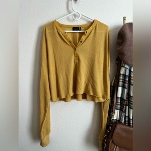 Yellow Long Sleeve, Cropped